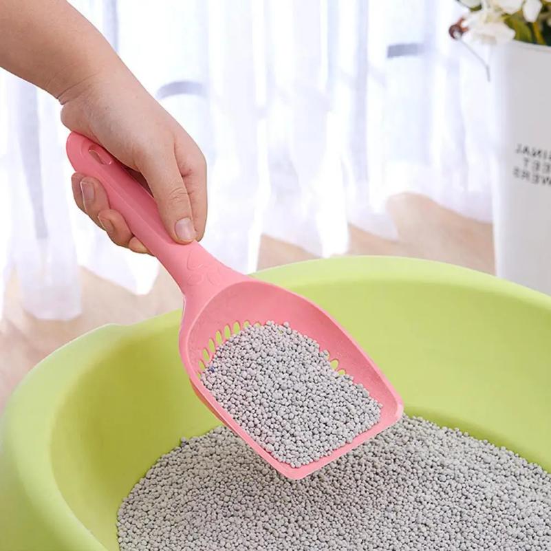 Plastikowa łopata do kuwety dla kota Pet Hollow miarka do czyszczenia Cat Sand Sift produkty do czyszczenia łyżki do karmy dla psów kot toaleta narzędzie szkoleniowe