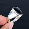 Natural Black Onyx Ring for Men 925 Sterling Silver Rectangle Gemstone Ring Handmade Turkish Style Signet Jewelry