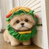 Party Hamburger Pet Burger Hat Cosplay Funny Cat Headgear Cross Dressing Adjustable Dog Costume Hat for Puppy