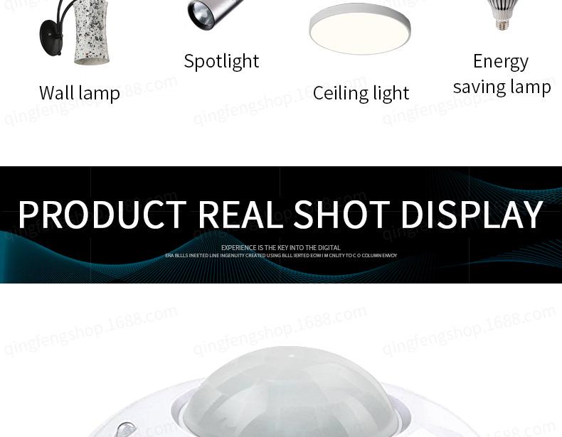 Ceiling-Mounted LED Infrared Body Sensor Switch