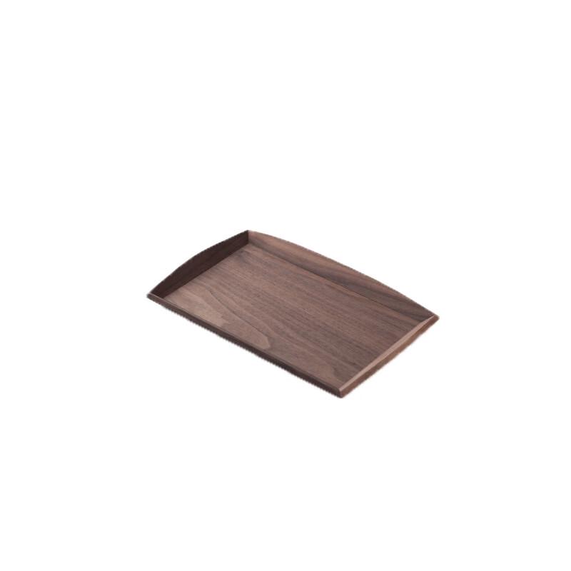 Wooden Rectangular Serving Tray Black Walnut Small
