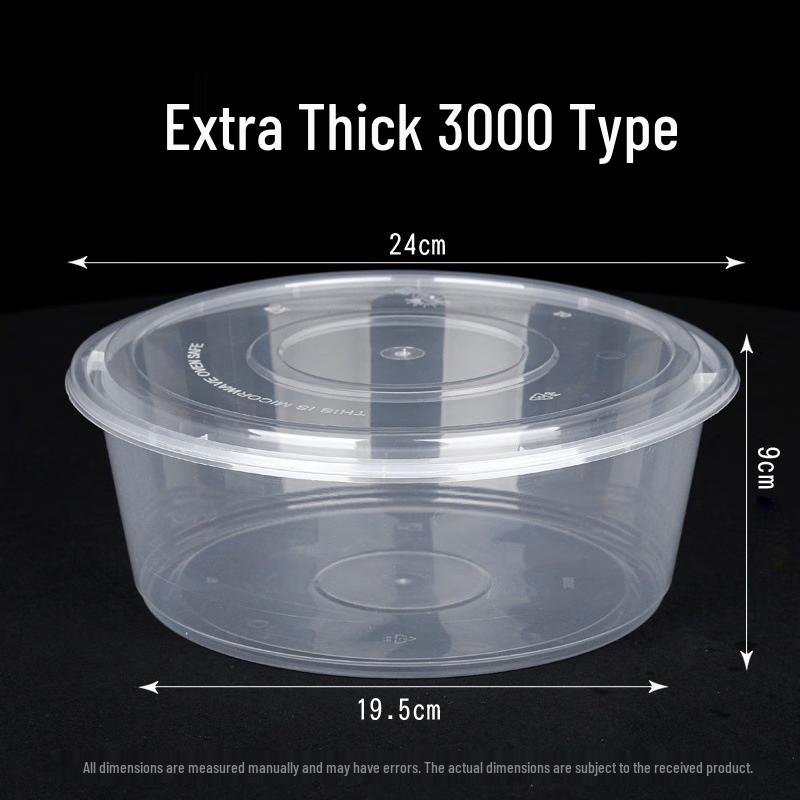 Thickened Disposable Round Transparent Takeout Containers