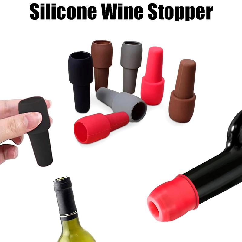 Silikonová zátka na víno Utěsnění lahví na nápoje Opakovaně použitelná zátka na láhve vína