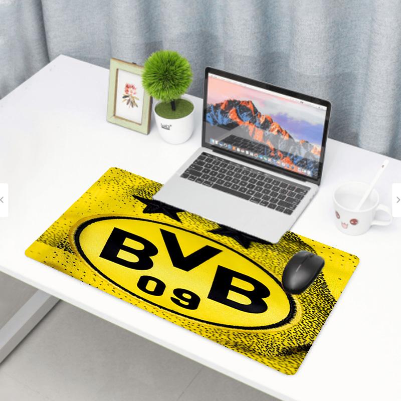 Borussia Dortmund Druck Mauspads, Anti-Rutsch Schreibtisch-Tastaturmatte, für PC Laptop Gaming Arbeiten Tägliche Nutzung, Coole Festival Überraschungsgeschenk