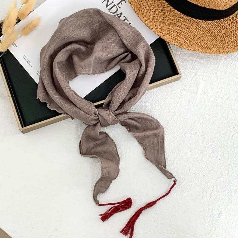 

Шелковый шарф новый литературный и модный шарф ретро хлопково-льняной шарф шаль высокая атмосфера треугольный шарф талия