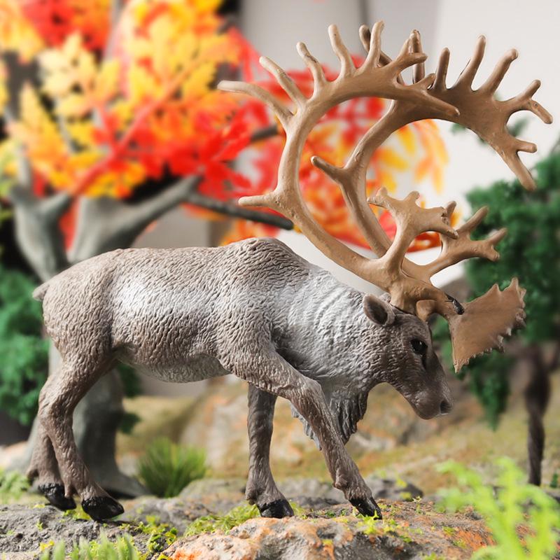 Kids' Arctic Animal Model Set: Polar Bear, Arctic Hare, Reindeer & Beluga Whale