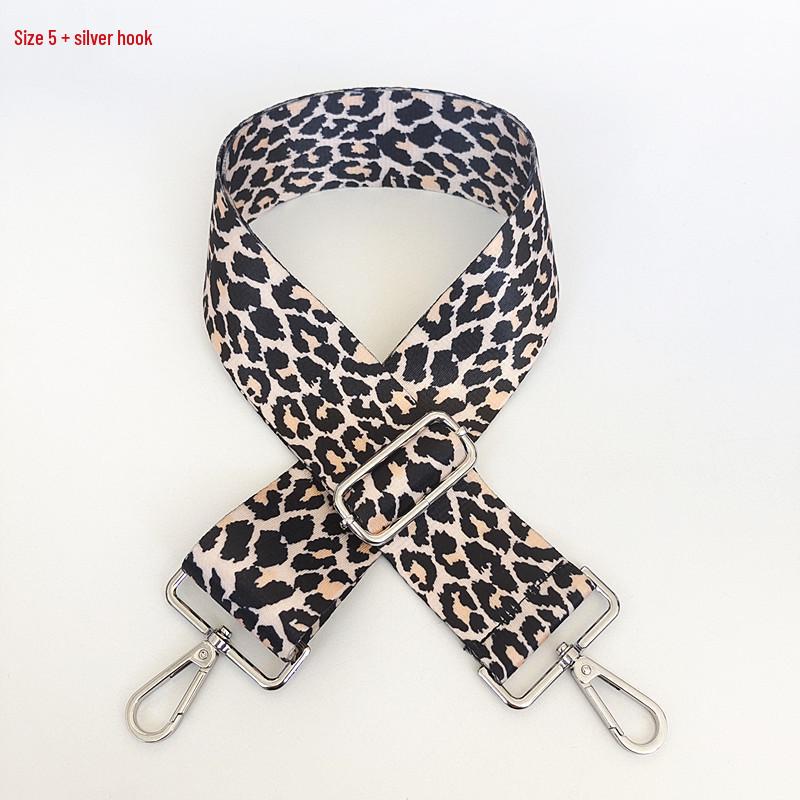 Colorful Leopard Print Adjustable Shoulder Strap - 5CM Wide, Single Shoulder, Crossbody.
