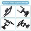 Foldable Adjustable Metal License Plate Holder, Black, Short Tail Design for Motorcycles