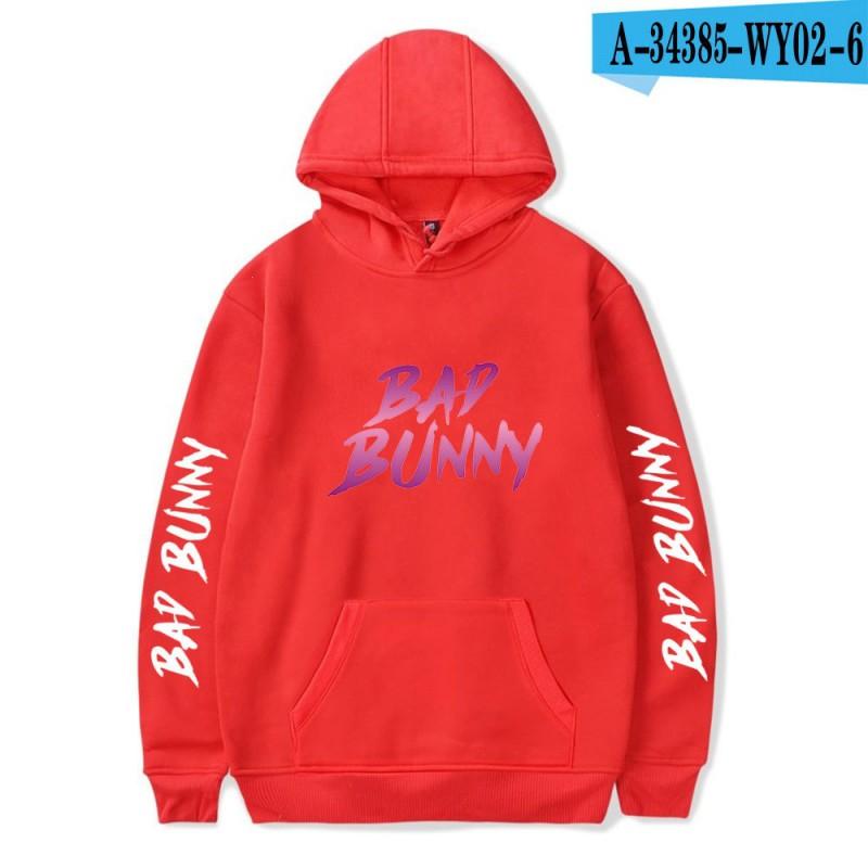 Unisex Hooded Sweatshirt Bad Bunny Inspired Casual Fall Pullover With Letter Print