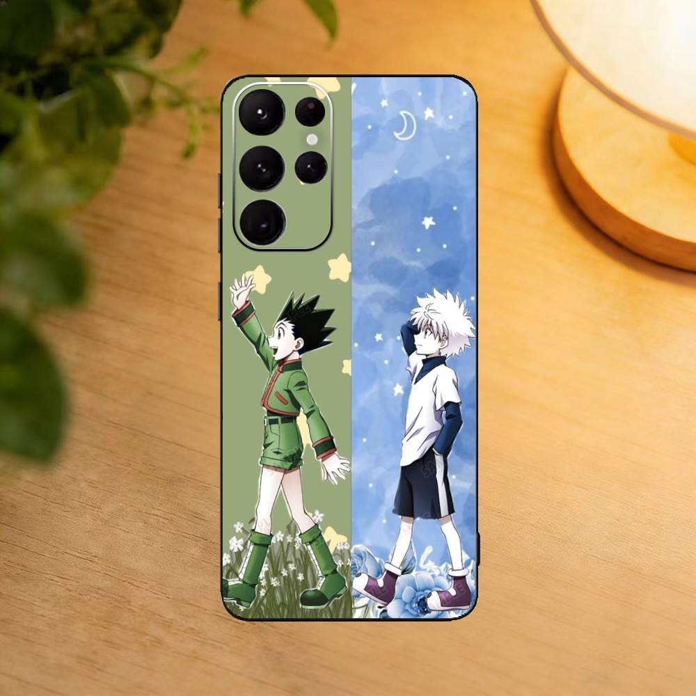 Gon & Killua Hunter X Hunter Handyhülle Für Samsung S25,24,21,22,23,30,Ultra,20,Plus,Fe,Lite,Note Weiche Schwarze Hülle