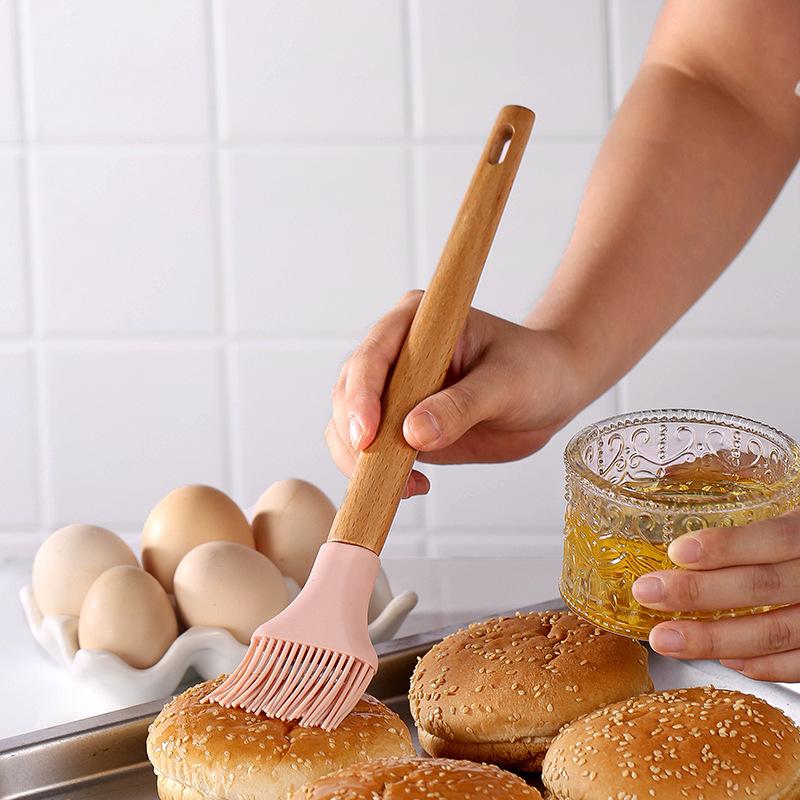 6pcs cream scraper set of six silicone kitchenware set of six non-stick spatula oil brush whisk baking set