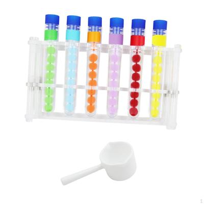 Color Matching Counting Toy Montessori Toys Test Tube with Stand for Age 3 4 5 6 7