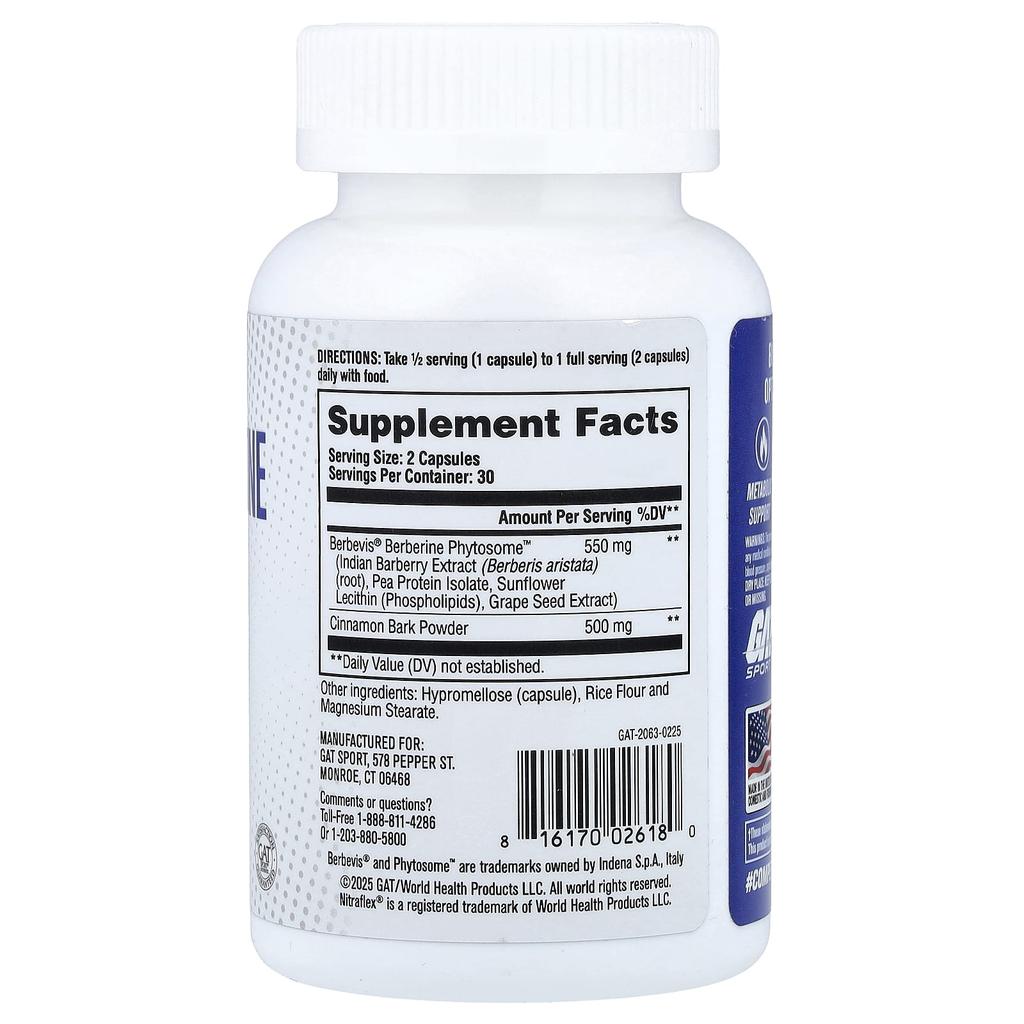 GAT, Nitraflex®, Proberberine, 60 Veggie Capsules