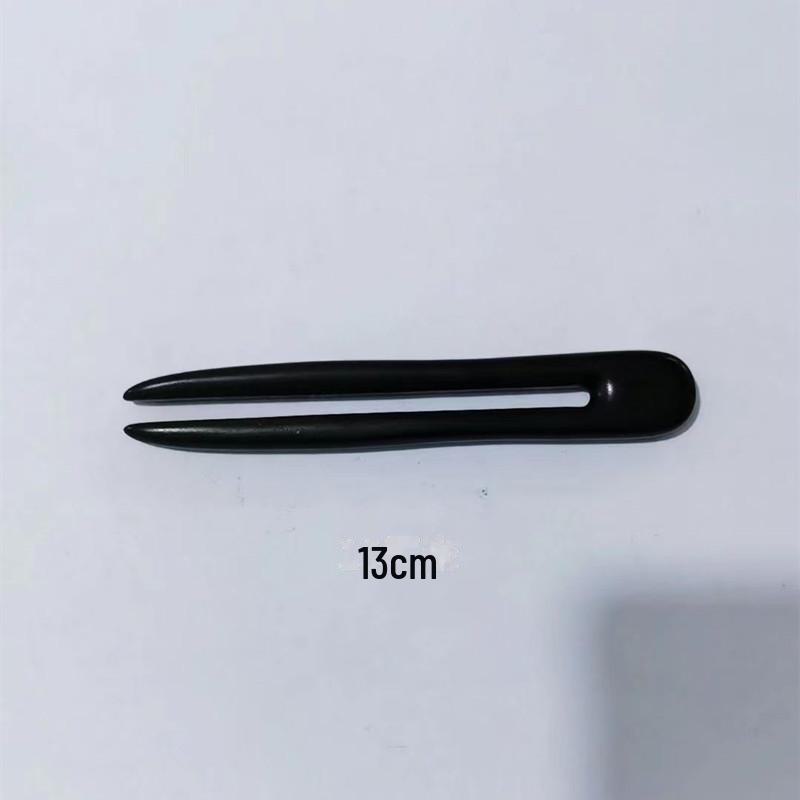 Mini U-Shaped Sandalwood Hairpin: Chinese-Style Double Hairpin Headdress