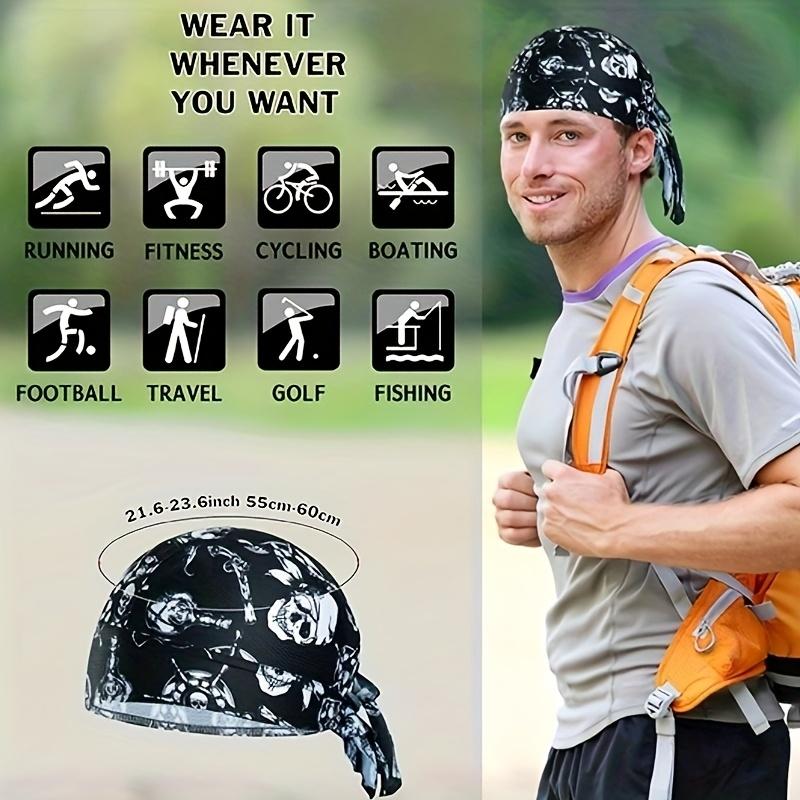 Bandana Teschio Estivo Traspirante Protezione Solare Asciugatura Rapida Foulard da Escursionismo Uomo Donna Rinfrescante Sottocasco da Ciclismo Fascia