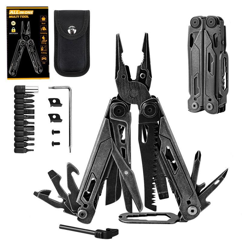 24-in-1 Multi-Tool Plier With Bicycle Repair Kit Portable Outdoor Survival Tool Camping Hiking Car Emergency
