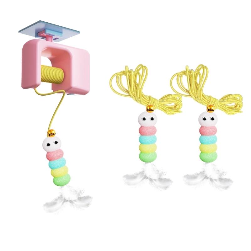 Electric Elevating Cats Interactive Rechargeable Interactive Teasing with Bouncing Toy for Indoor Felines Play розовый