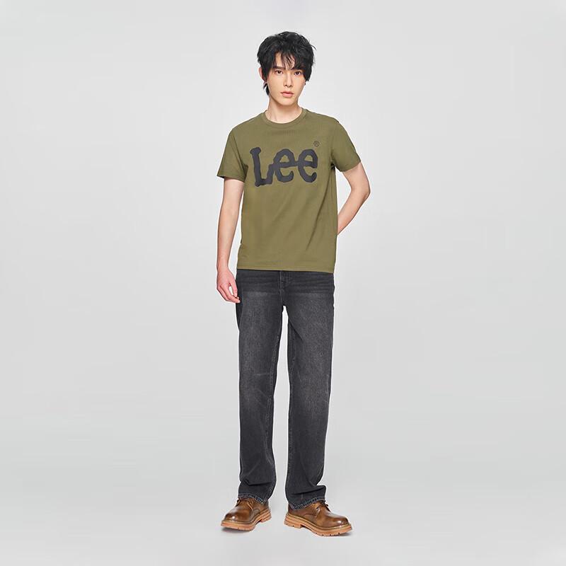 Lee Men's Standard Fit Crew Neck Logo Print Short Sleeve T-Shirt