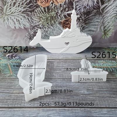 House Resin Mold Whale Silicone Mold Cement Gypsum Mold Silicone For Crafts Pendant Making Decoration