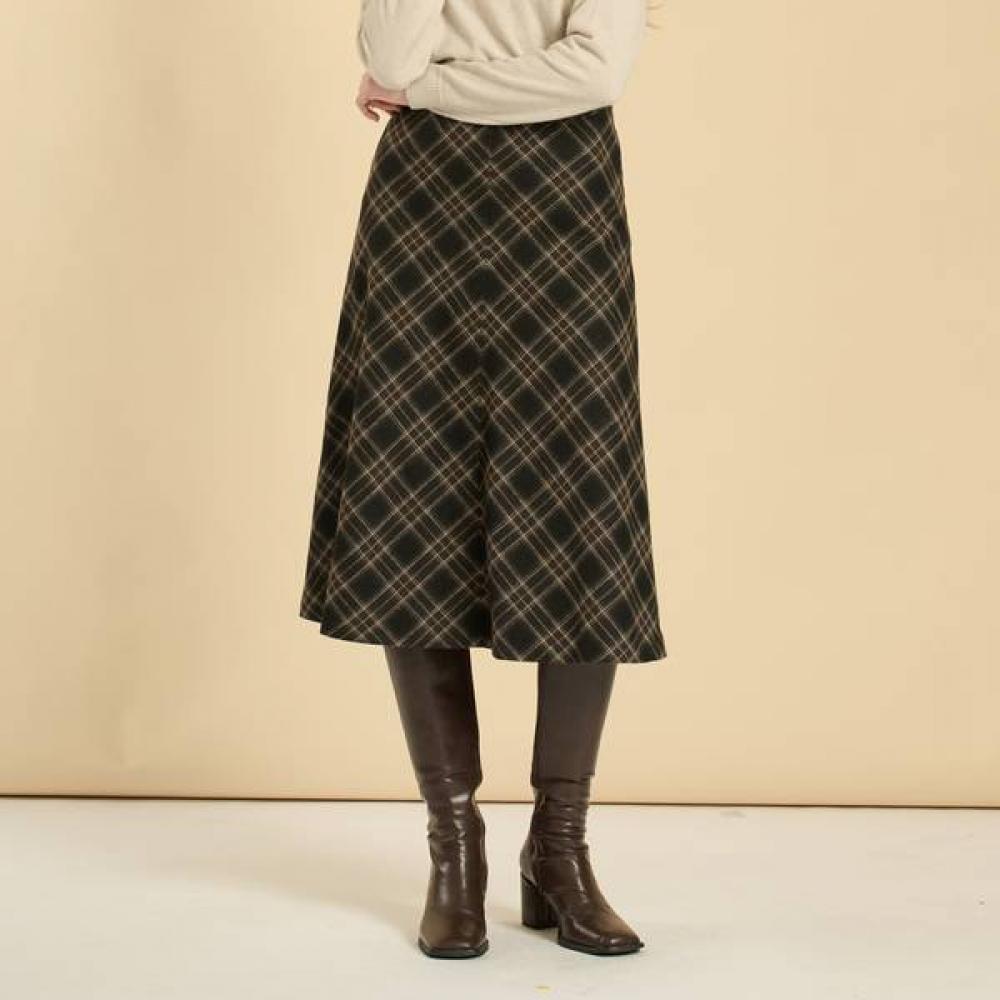 Bcbg Brownie Check Skirt B5w9s205 brown (74)/77