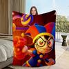 Funny Cartoon Fanart Cute D-Digital C-Circus Flannel Warm Soft Plush Blanket for Sofa Living Room Hogar Bedroom Travel Gift Home