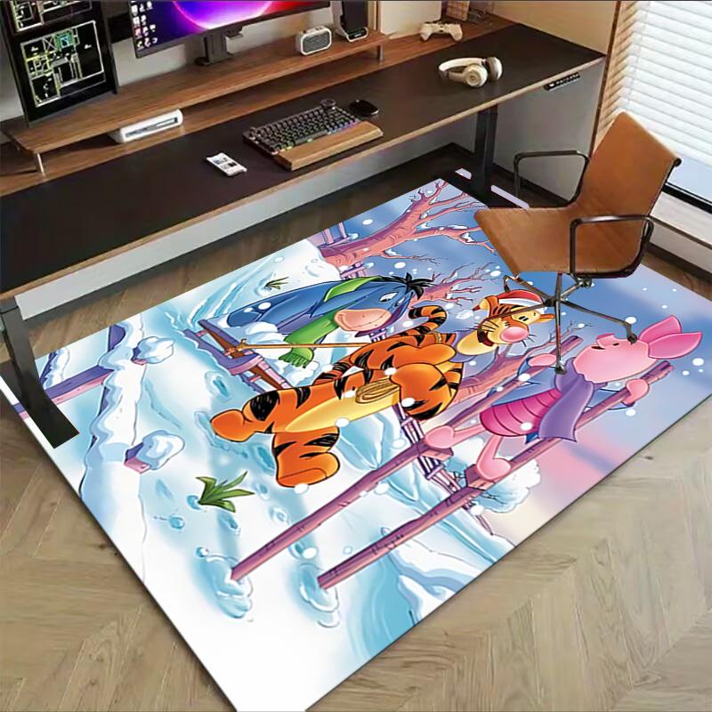 Winter Fun Carpet For Playroom Bedroom Living Room Sofa Home Decor Kids Game Area Rug Nonslip Floor Mat