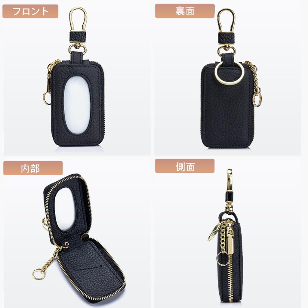 [RenLianyi] Key Case for Women and Men, Genuine Leather, Car