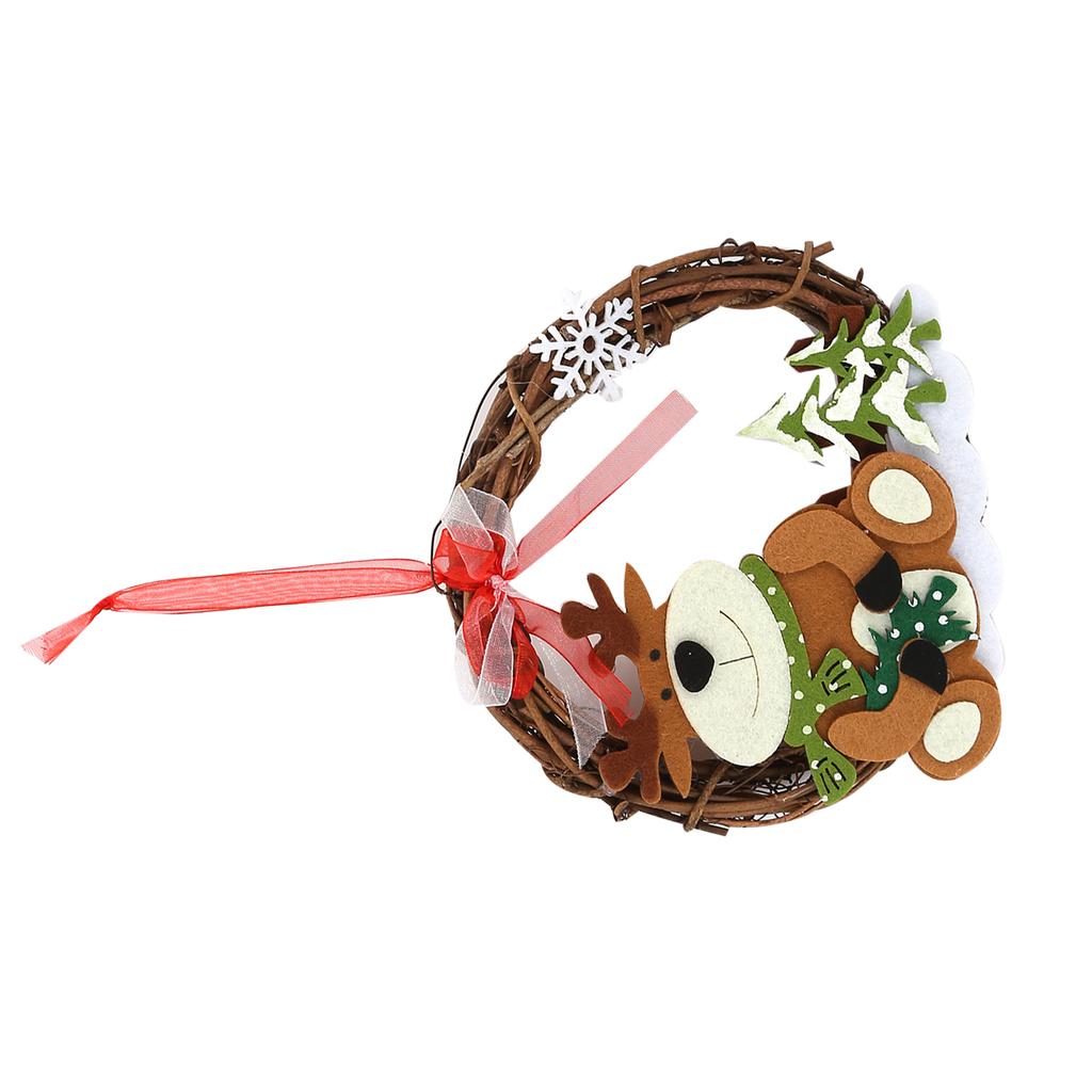 Christmas Decorative Rattan Wreath Christmas Vine Circle Wreaths DIY Christmas Craft Interior Decoration for Home Party