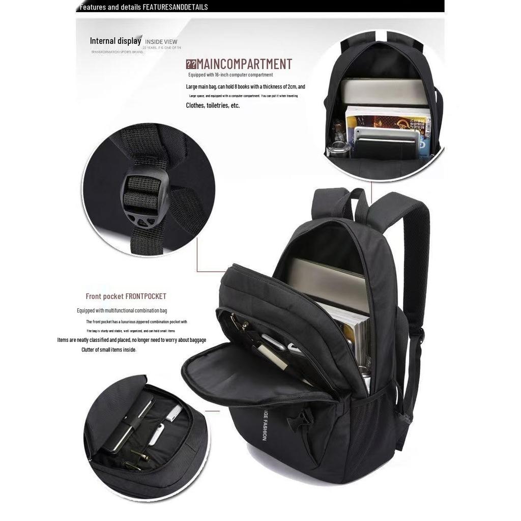 Men's Large Capacity Laptop Backpack for Travel, Business, and Students