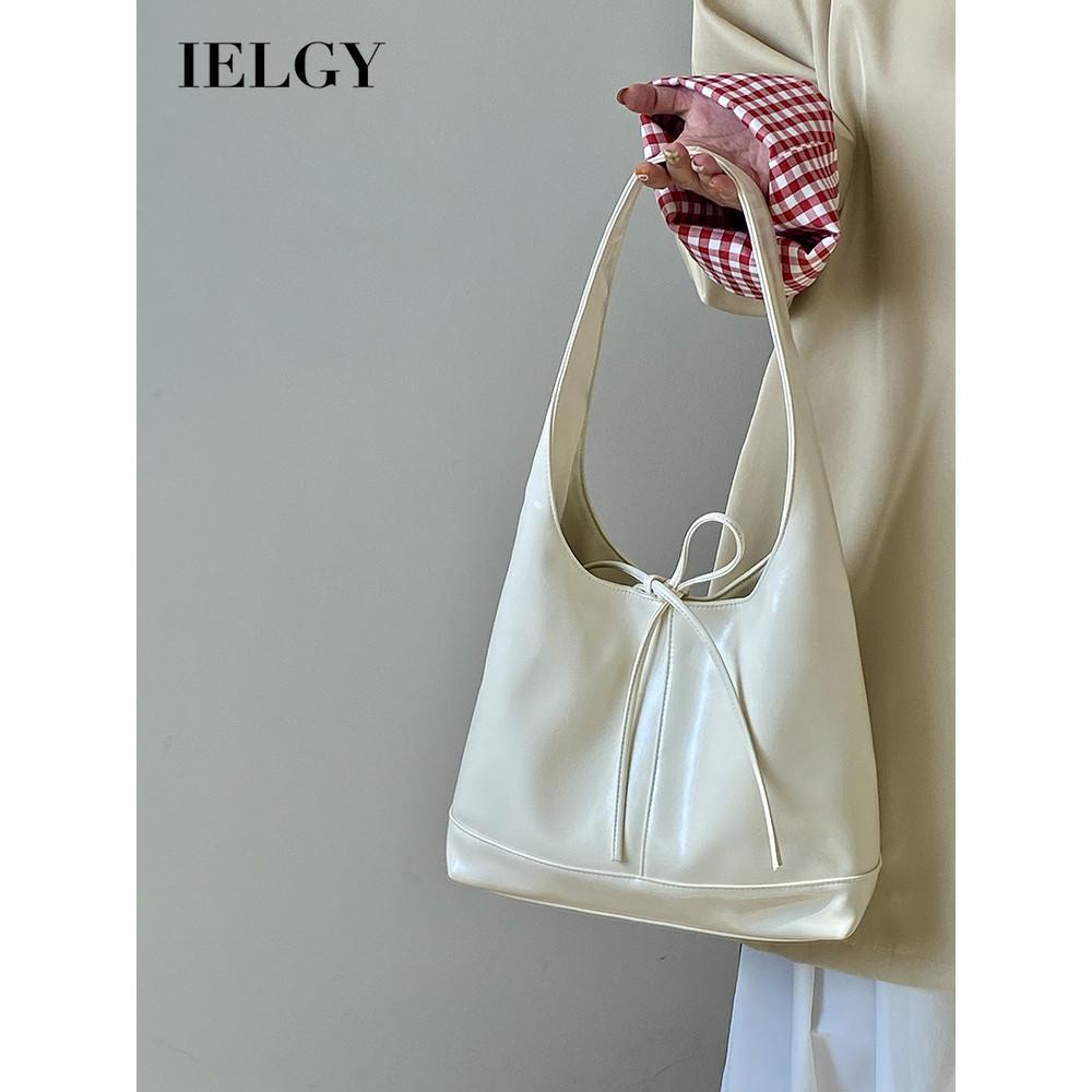 IELGY Female Bag Korean Version Bowknot Large Capacity Tote Bag Portable Shoulder