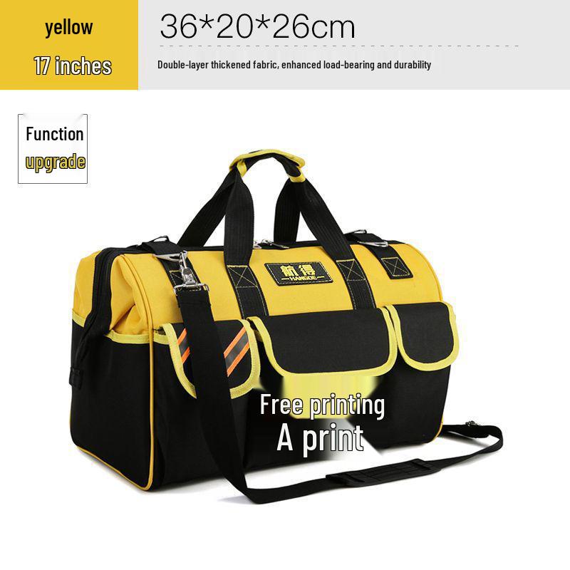 Large Canvas Electrician Tool Bag – Multifunctional Handheld for Repair, Installation, Woodworking, and Construction