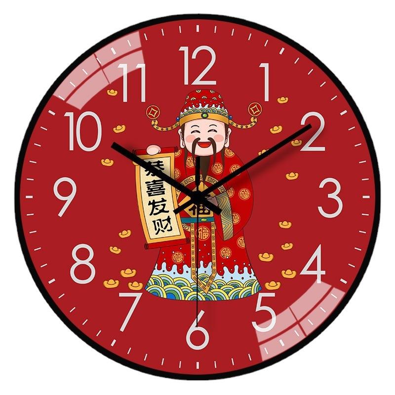 12-inch 30cm new Chinese style Zhaocai Jinbao watch living room simple and creative Chinese style clock