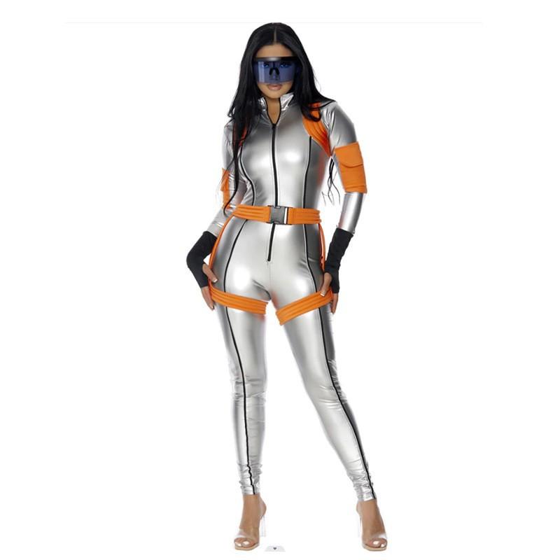 Halloween Wandering Earth Pilot Astronaut Silver Female Space Stage Party Costume
