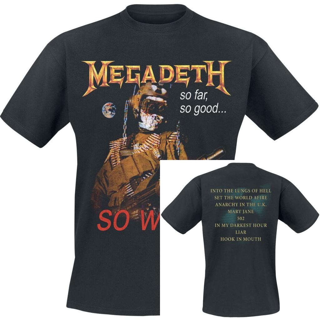Y2k Summer Megadeth Graphic Cotton Band Tshirt Unisex Summer Short Sleeve Fashion Brand Tee Luxury Casual Vintage Tees
