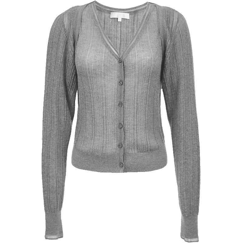 

ONLY Women s V-Neck Airy Hollow Knit Cardigan M