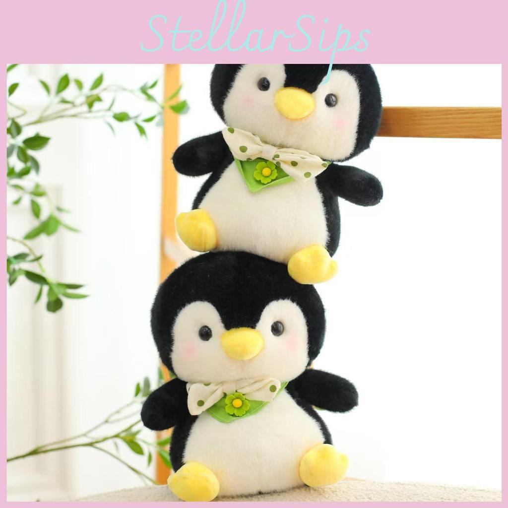 Kids Stuffed Penguin Animal Doll With Plush Exterior For Bedroom Playtime Or
