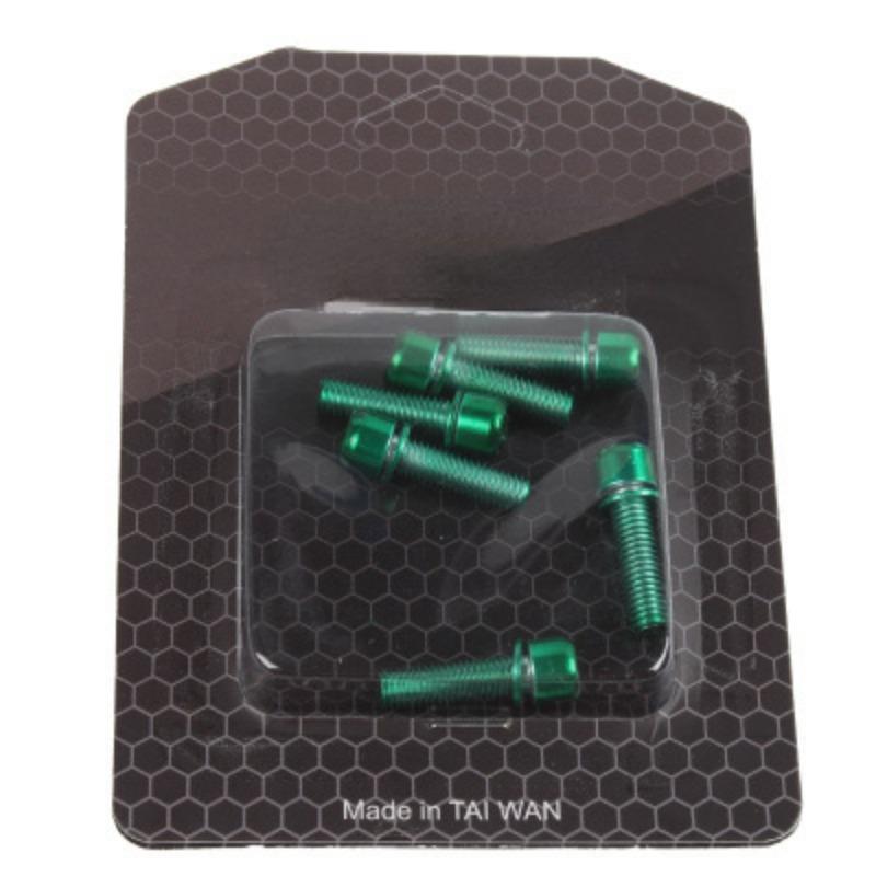 6Pcs/Set M5*18mm Bicycle Handlebar Screws Titanium-plated Colorful Stainless Steel Screws Stem Riser Screw Bolts