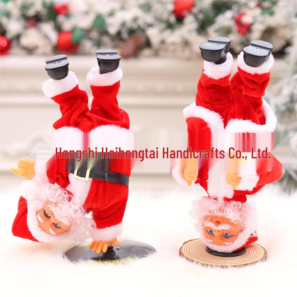 Electric Santa Claus Climbing Ladder with Beads - Christmas Decoration and Children's Gift