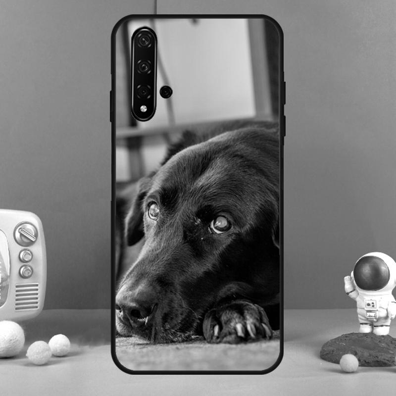 Black Labrador Dog For Huawei Nova 12i 12s 11i 8i 7i 9 10 SE Y60 Y61 Y70 Y72 Y73 Y90 Y91 P20 P30 P40 Lite Case