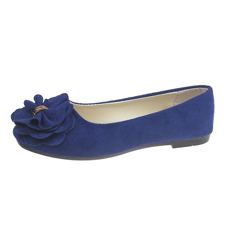 Square-toe Black Loafers, Flat Shoes with Bow, Suede, Low-cut Women's Shoes