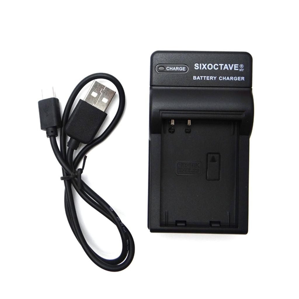SIXOCTAVE Compatible USB Charger for Nikon COOLPIX and with Genuine MH-67P P600, P610, B700, P900, EN-EL23 [Compatible Manufacturer's Chargers]