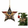 2D Acrylic Christmas Tree Ornament Flat Hanging Pendant for Holiday Party Decoration