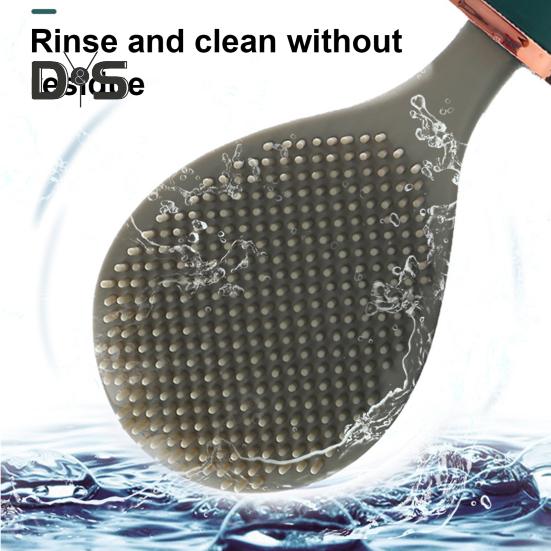 Silikonový držák na kartáč na toaletní mísu, nástěnný, moderní flexibilní gumový koupelnový drhák, čisticí kartáče bez zamotávání vlasů