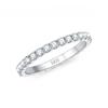 FEOBUR 2/3/4/5mm Full Moissanite Eternity Rings S925 Silver Plated 18k White Gold Diamond Wedding Band for Women Men Jewelry