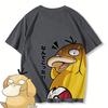 Harajuku Y2K Anime Psyduck Back Print Summer Short Sleeve T Shirt Unisex Adult Kids Casual Outfit For Summer Daily Wear