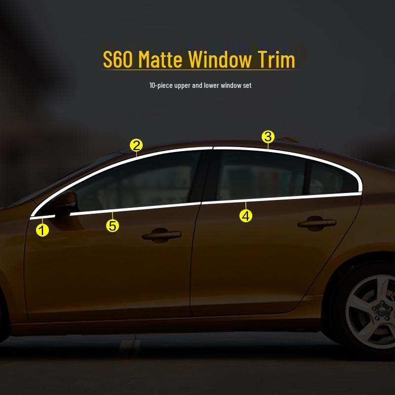 Volvo S60L/XC60/V40 Stainless Steel Window Trim & Decorative Strip