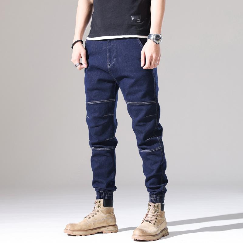 2024 Spring And Autumn New Men'S Stretch Small Straight Cowboy Washed Casual Pants, Slim Fit Small Leg Pants