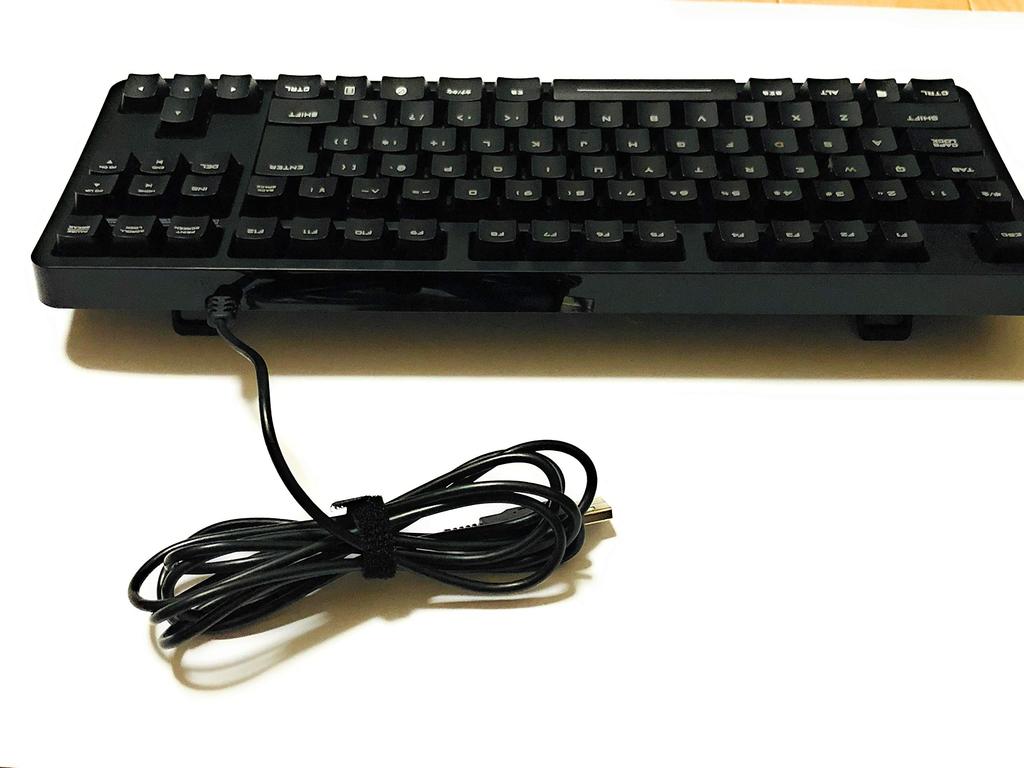 Elecom TK-G01UKBK Wired Mechanical Gaming Keyboard, Full Key Rollover, Japanese Layout, 50 Million Key Presses, Black