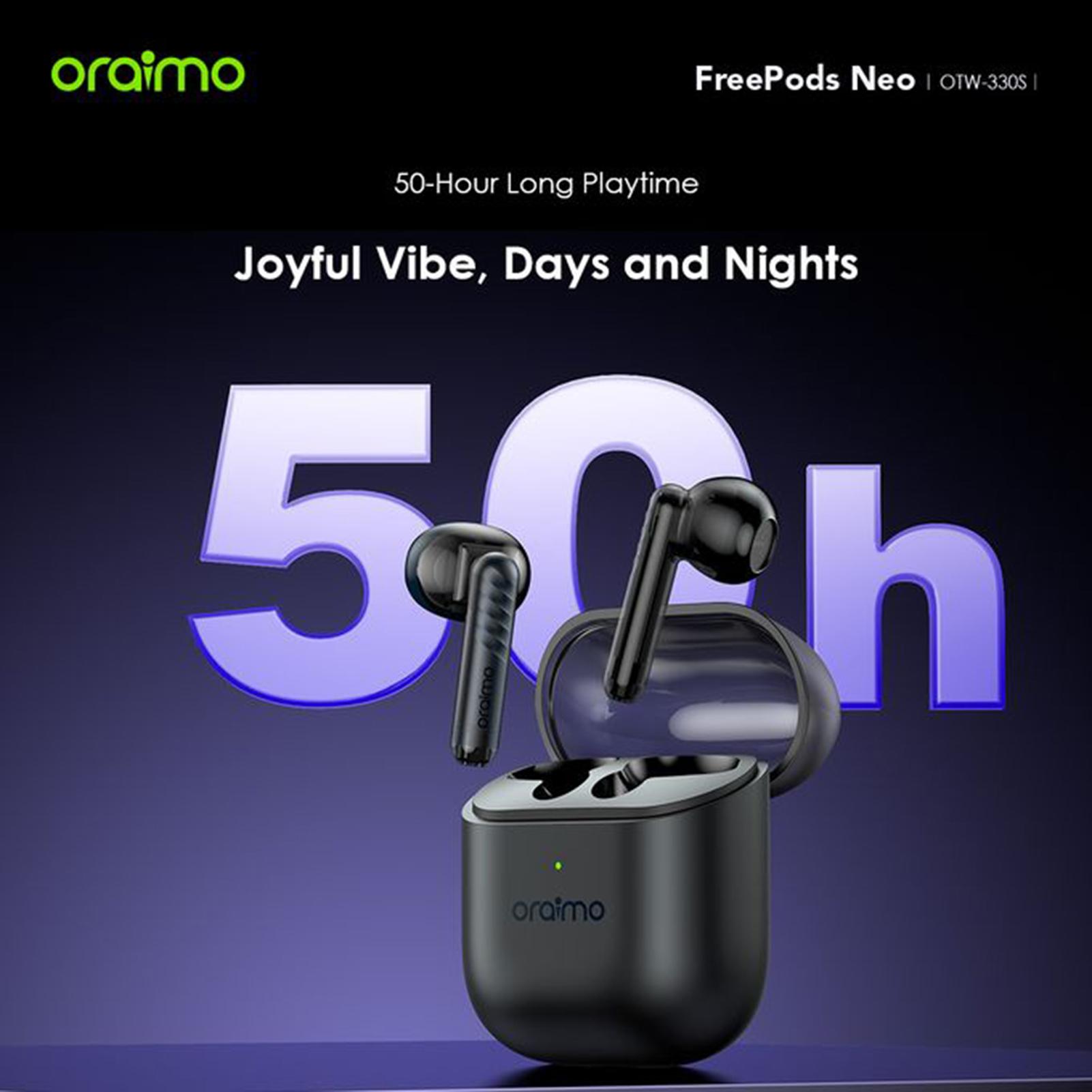 

Беспроводные наушники-вкладыши Oraimo FreePods Neo OTW330S2Микрофонное шумоподавление при звонках золотой