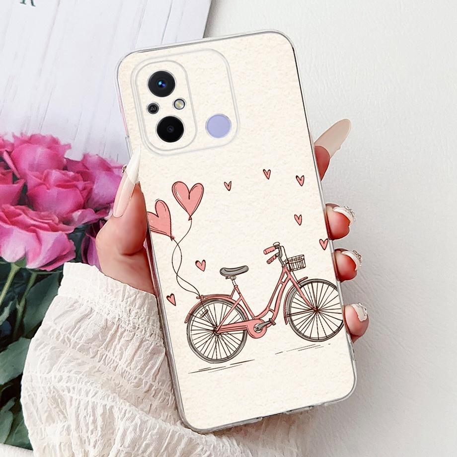For Xiaomi Redmi 12C Case Cute Cat Luxury Butterfly Painted Cover 6.71'' Soft Silicone Phone Cases For Redmi 12C Redmi12C Fundas